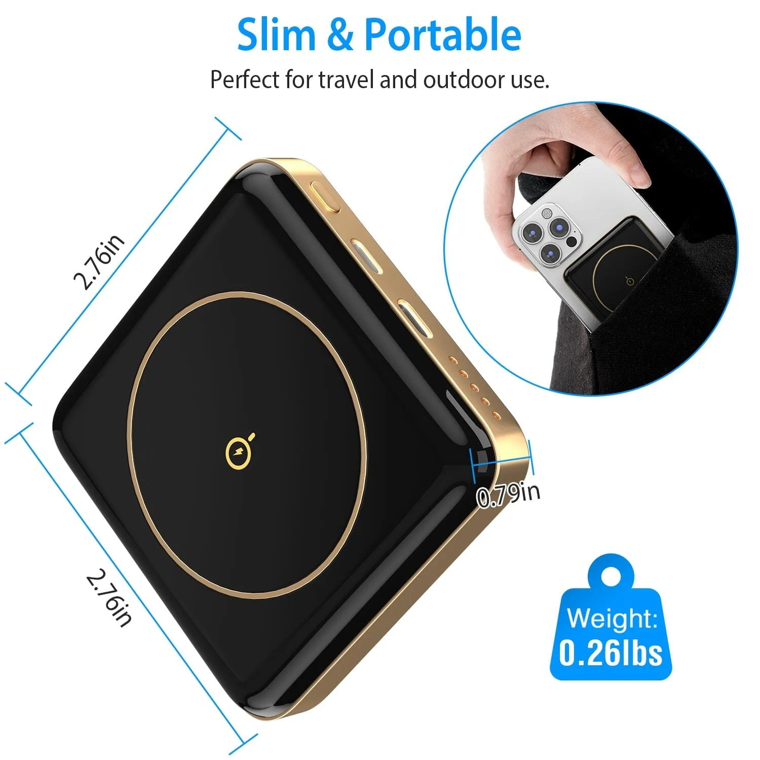 Magnetic Wireless Power Bank 10000mAh Magnetic Portable Charger Magsafe