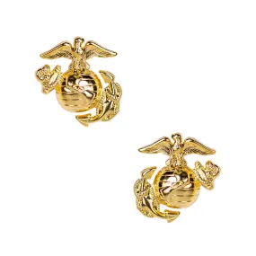 Marine Corps ROTC Collar Device: Enlisted Hamilton Finish Clutch Back