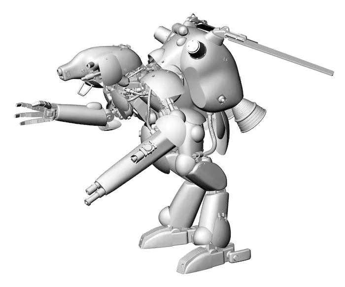 Maschinen Krieger Schwarzer Hund W.H.J.131 Space Type Humanoid Unmanned Interceptor GroBer Hund 1/20