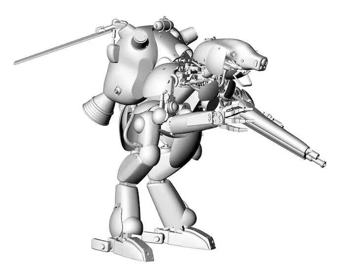Maschinen Krieger Schwarzer Hund W.H.J.131 Space Type Humanoid Unmanned Interceptor GroBer Hund 1/20
