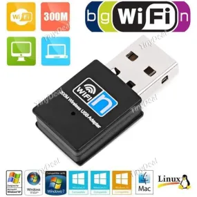 Mini 300Mbps 2.4GHz Wireless Internet USB 2.0 Router Signal Booster Network Card 802.11 b/g/n WiFi Dongle Lan Receiver
