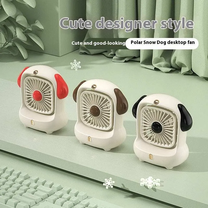Mini Desk Fan - Desktop Little Mini Fan Charging power USB interface.