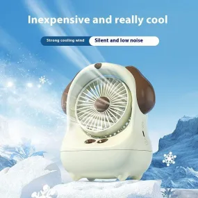 Mini Desk Fan - Desktop Little Mini Fan Charging power USB interface.