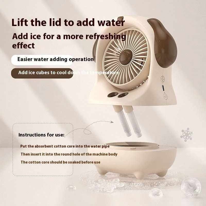 Mini Desk Fan - Desktop Little Mini Fan Charging power USB interface.