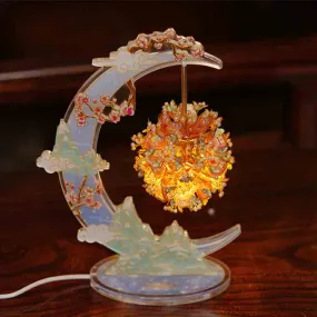 Moonlit Blossom Night Lamp 3D Metal Puzzle DIY Assembly Kit