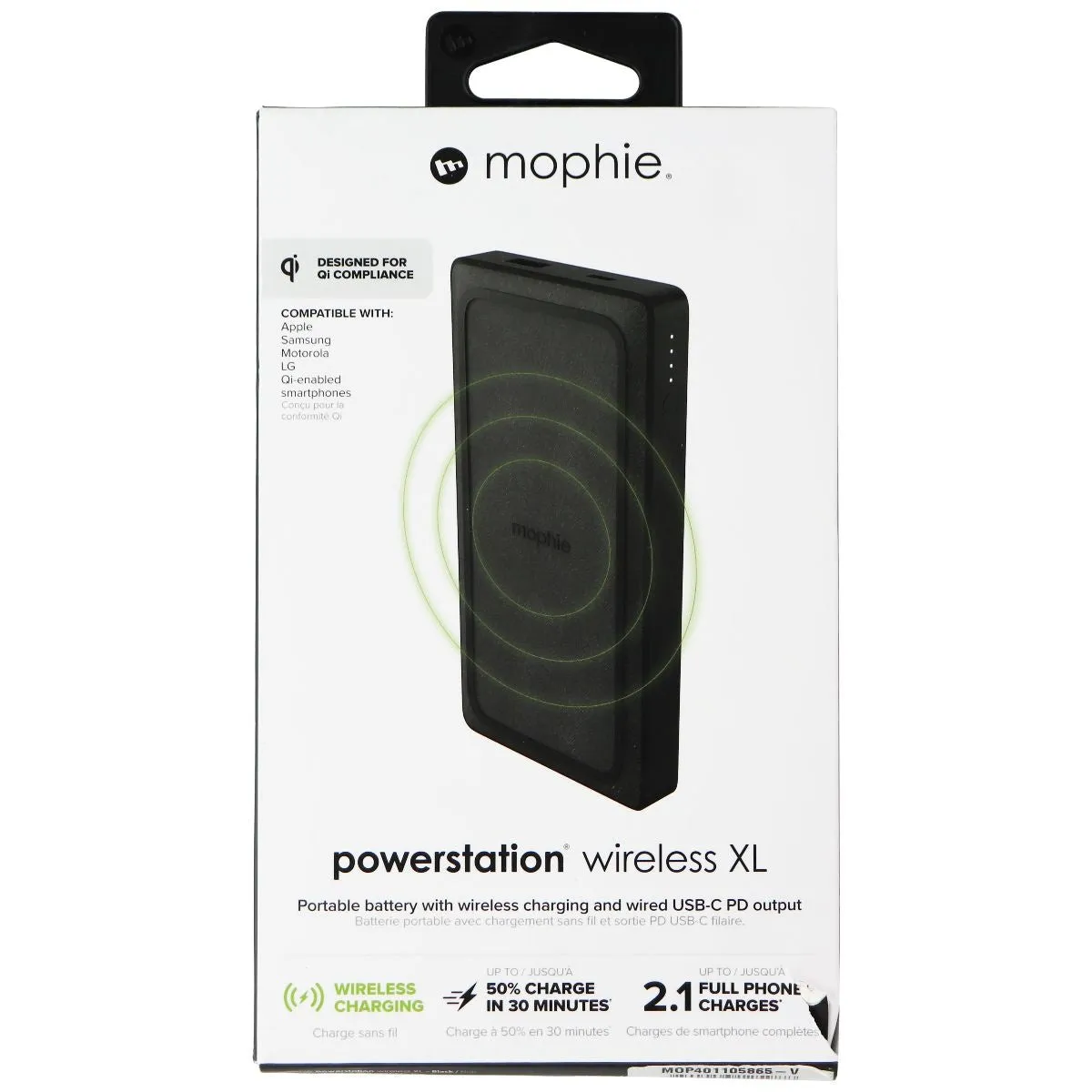 Mophie Powerstation Wireless 10,000mAh USB-C Power Bank with Qi Charging
