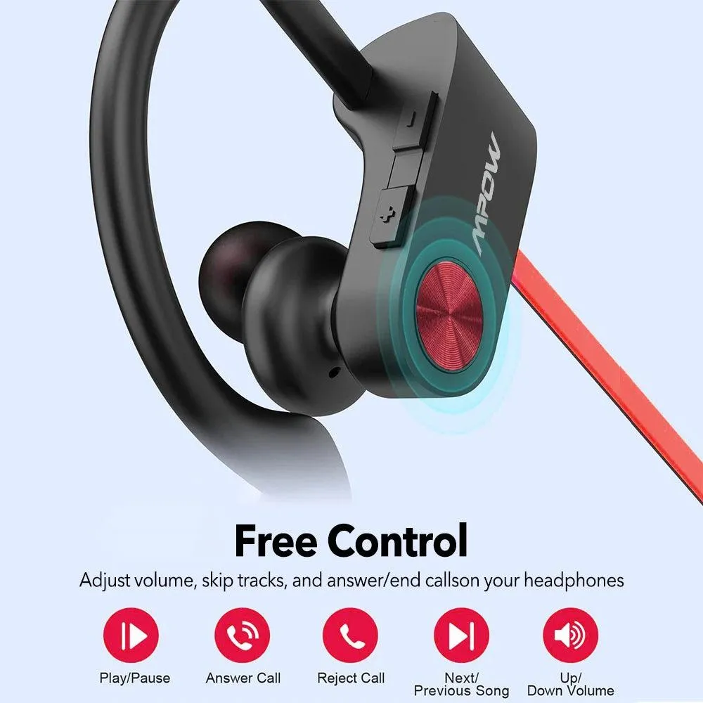 Mpow Flame IPX7 Waterproof Bluetooth Headphones V5.3 Earphone with CVC6.0 Noise Canceling Mic HiFi Stereo Wireless Sport Earbuds