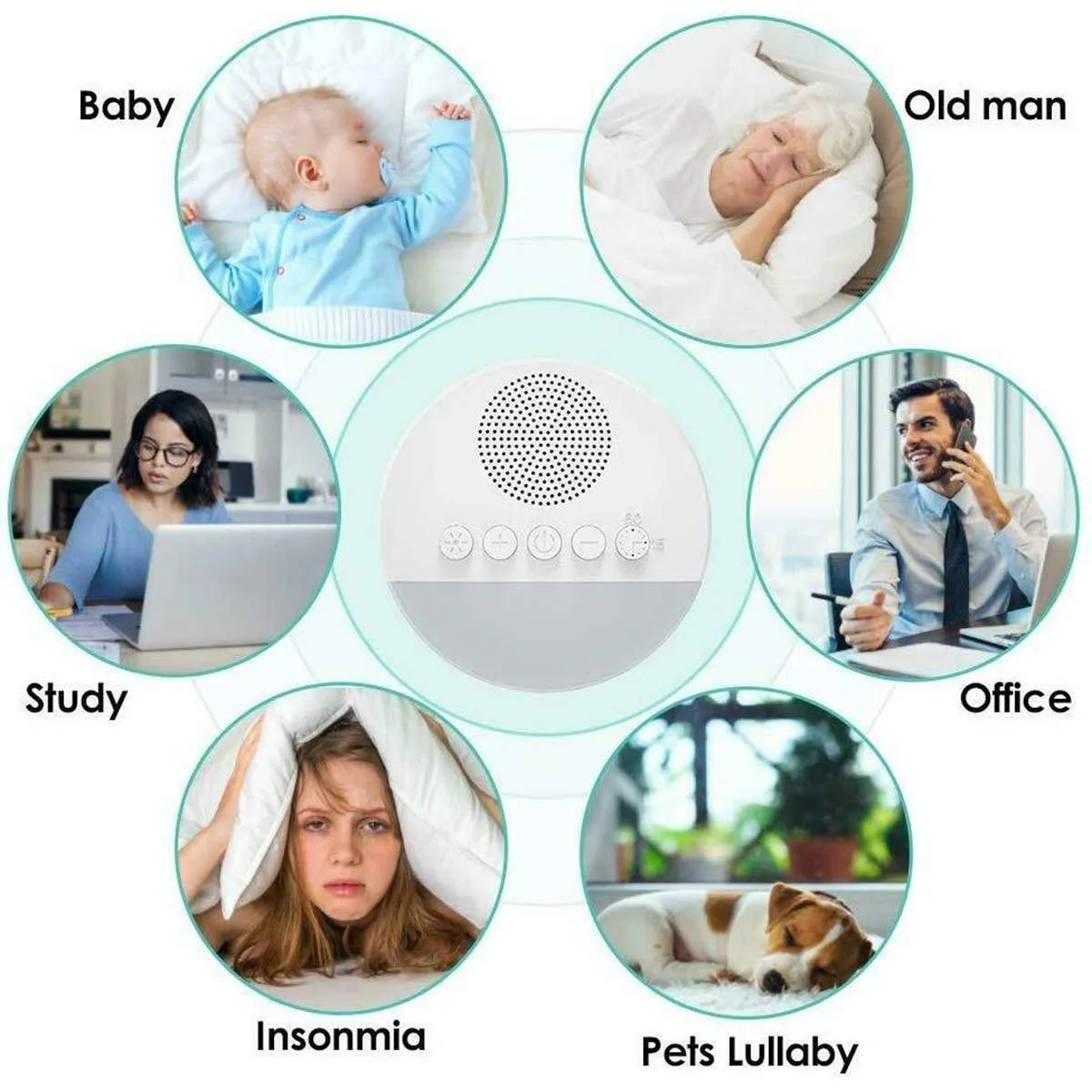 Nature Soothing Baby Sound Machine White Noise Machine for Baby