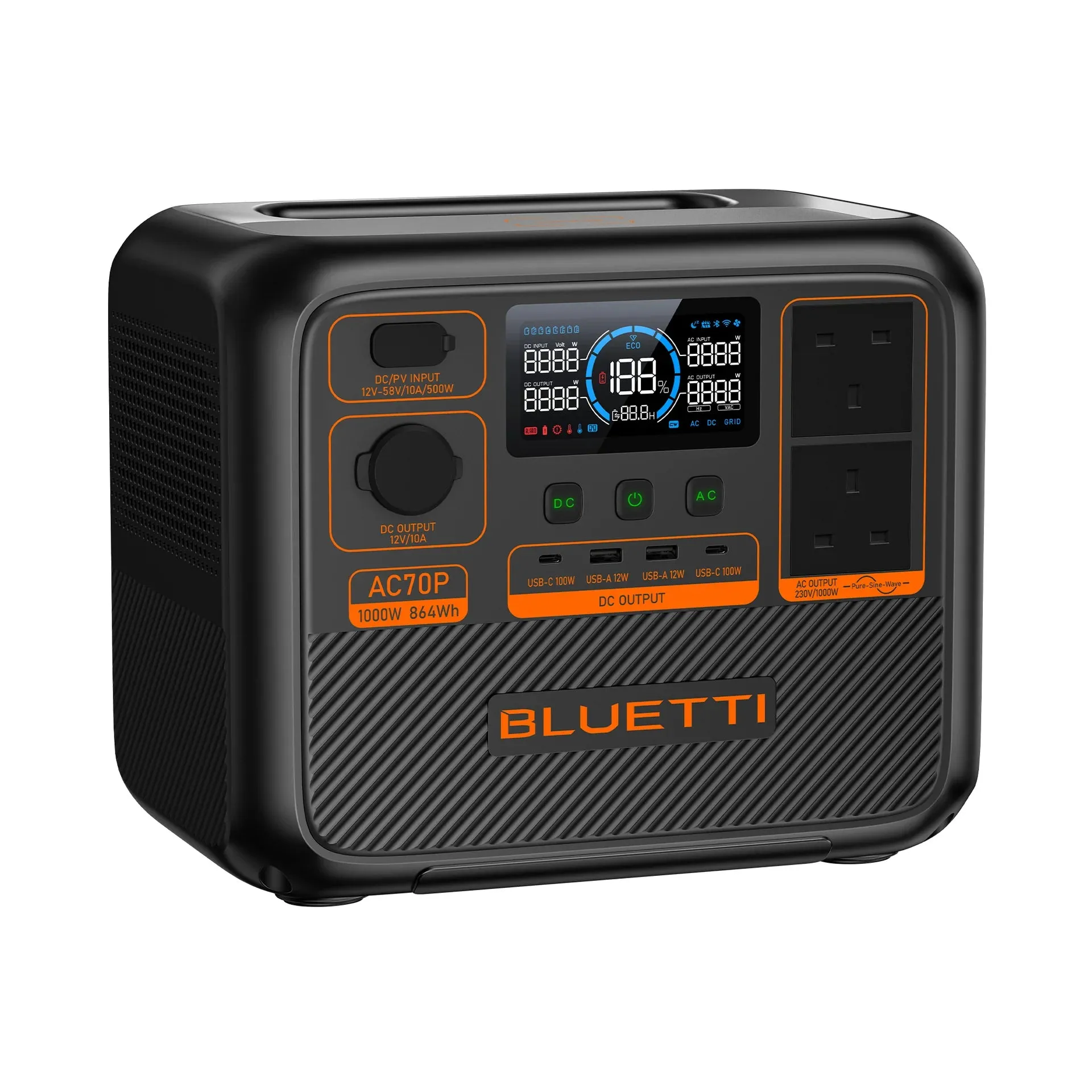 Off-grid kit: Bluetti AC70P portable solar power station   MP200 foldable solar panel