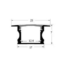 Project LED Strip & Extrusion Kit Aluminium Channel 2m length-PICK UP ONLY