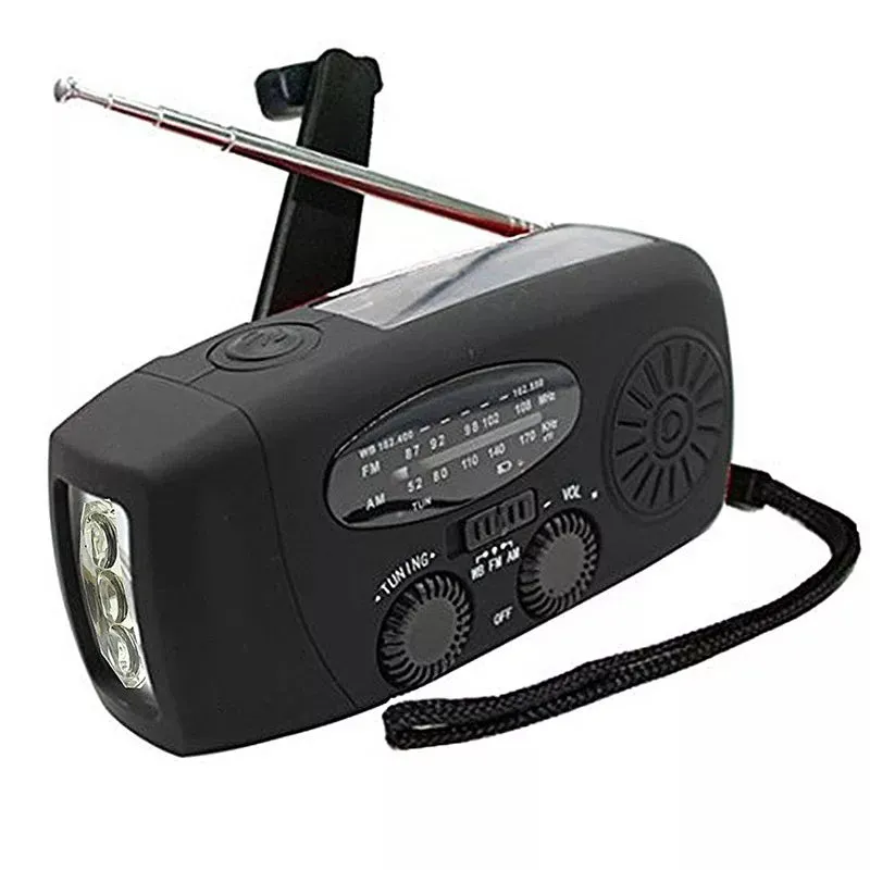 Protable Emergency Solar Hand Crank Dynamo AM/FM/WB Weather Radio LED Flashlight Charger Waterproof Emergency Survival Tools Hot
