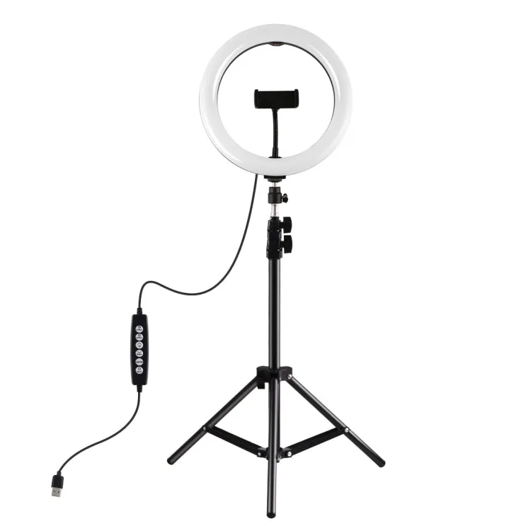 PULUZ 1.1m Tripod Mount   10.2 inch 26cm RGBW LED Ring Vlogging Video Light  Live Broadcast Kits with Cold Shoe Tripod Ball Head & Phone Clamp