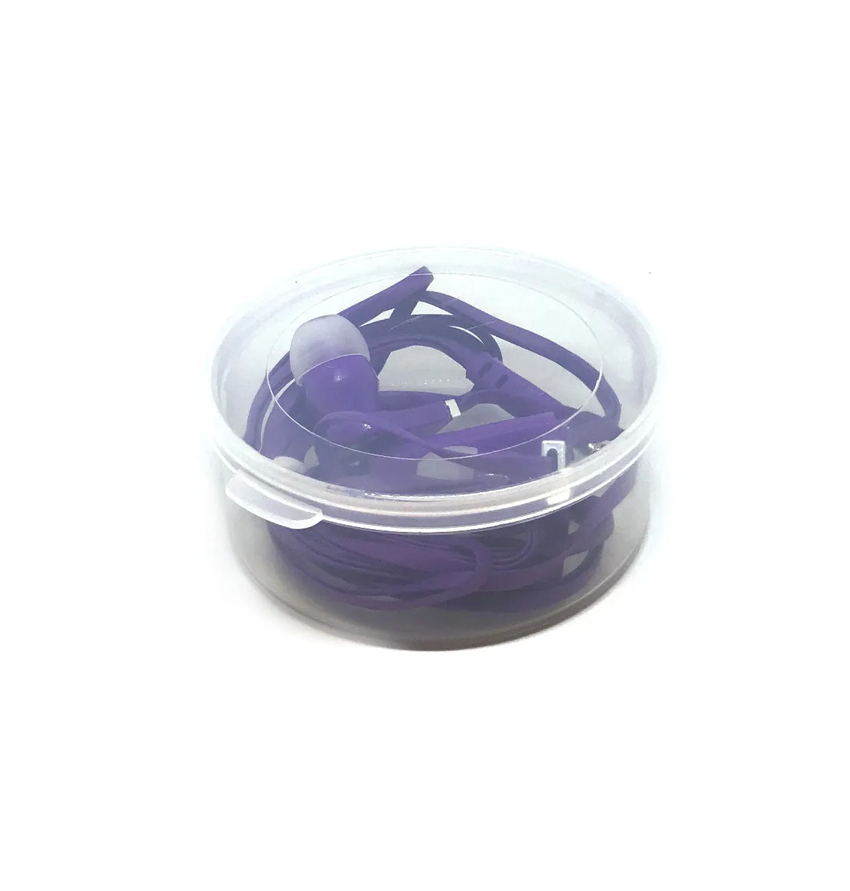 Purple Stereo Deluxe Earbuds With Microphone