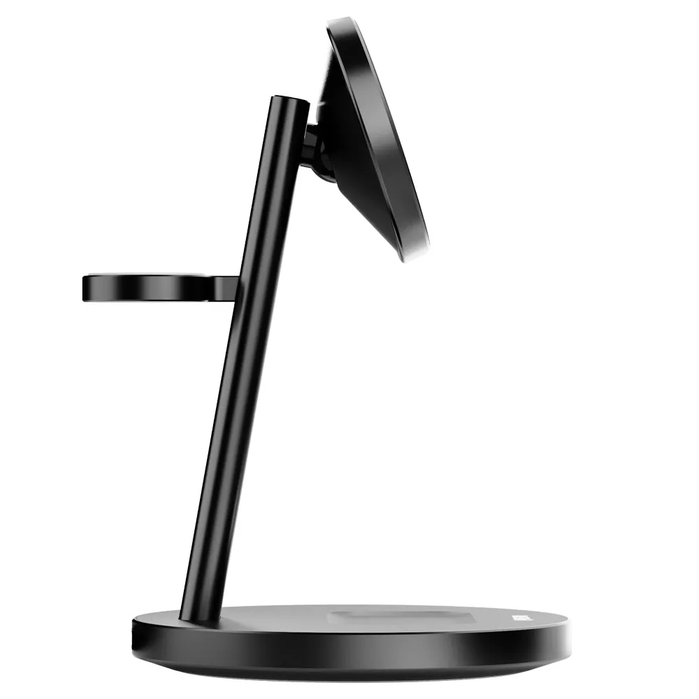 Qi2 Trio Wireless Charge Stand - With 5W MFi Apple Watch Charger Pad
