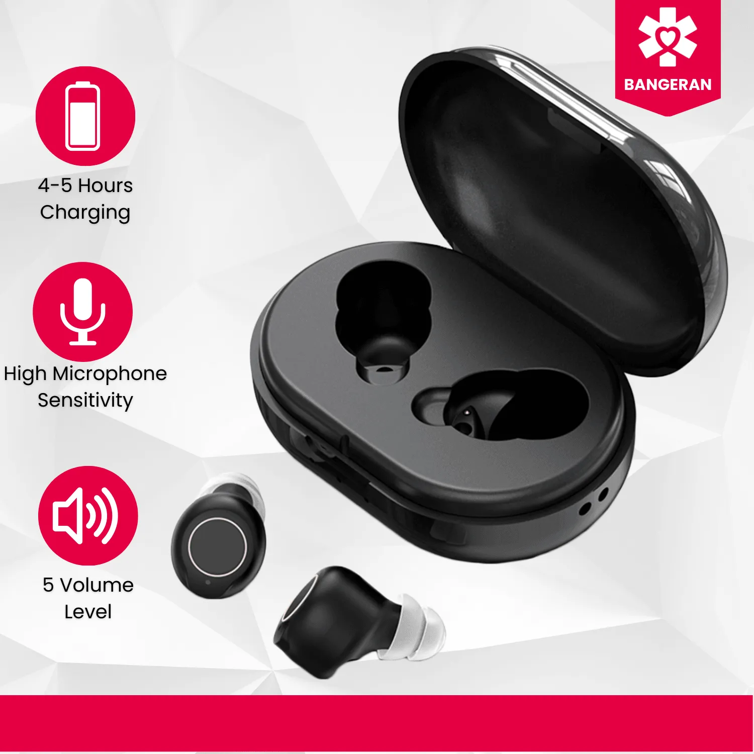 Rechargeable Over the Counter Hearing Amplifier