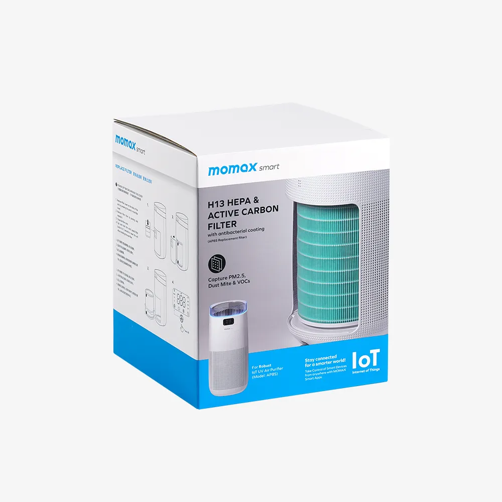 Robust IoT UV-C Air Purifier H13 HEPA & Active Carbon Filter