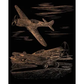 Royal Brush - Copper Foil Engraving Art Kit 8 inch X10 inch - WWII Fighter*