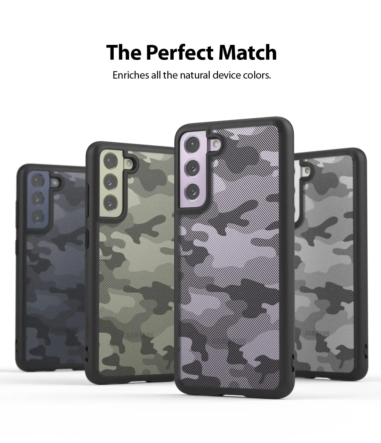 Samsung Galaxy S21 Fe 5G Case Cover| Fusion Series| Matte Camo Black