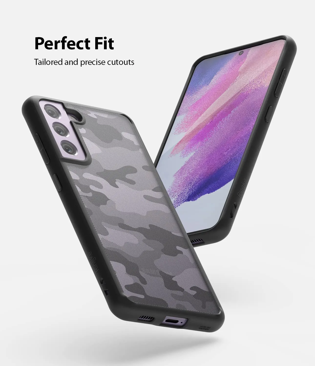 Samsung Galaxy S21 Fe 5G Case Cover| Fusion Series| Matte Camo Black