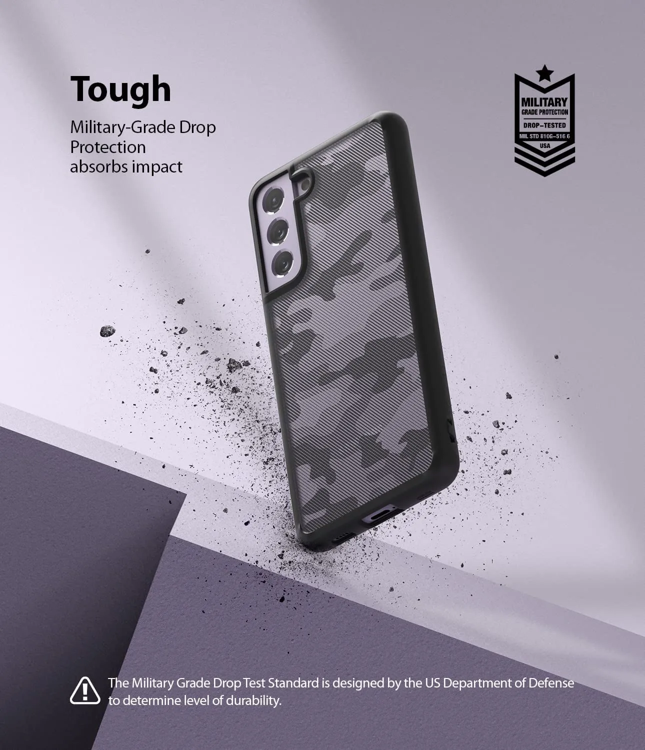 Samsung Galaxy S21 Fe 5G Case Cover| Fusion Series| Matte Camo Black