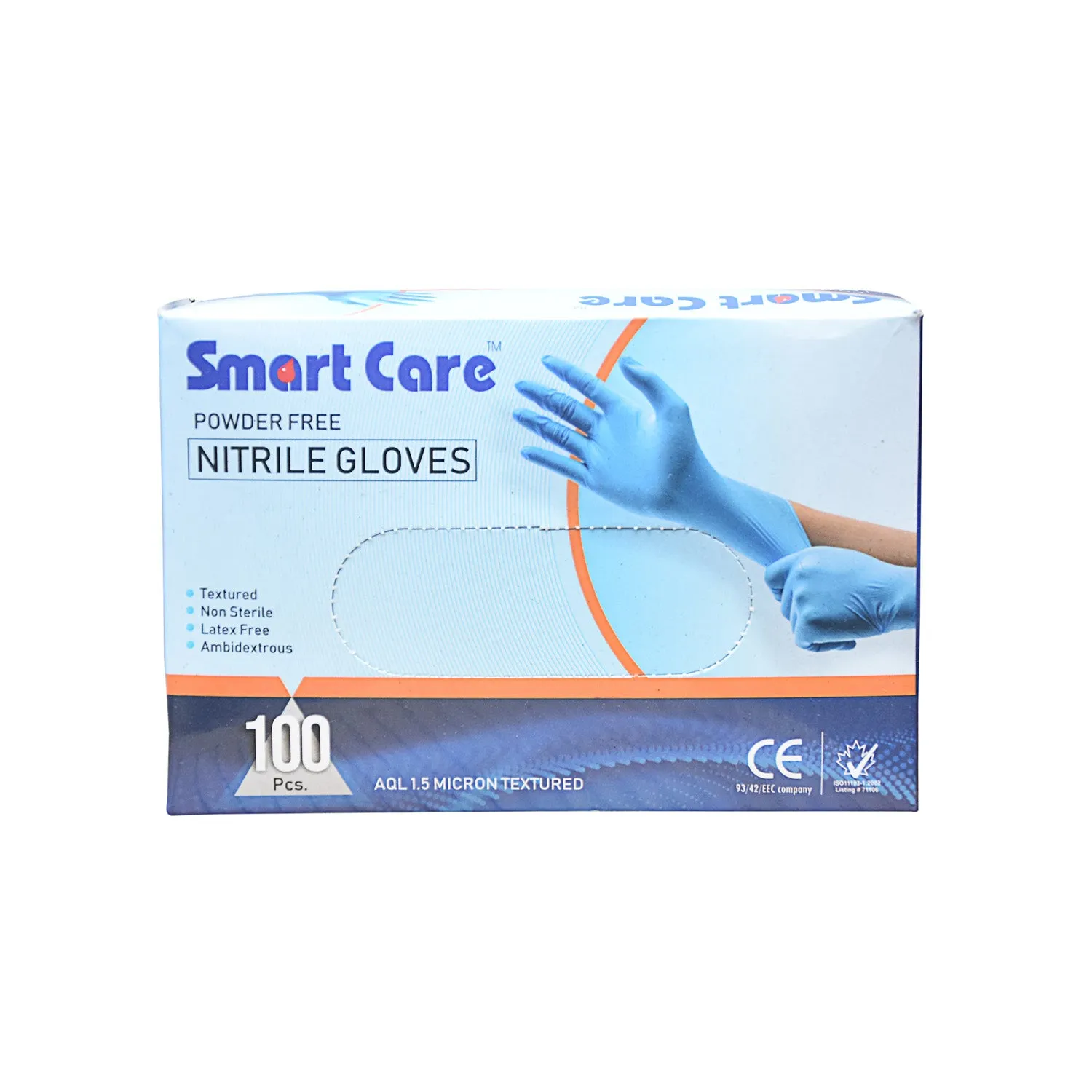 Smart Care Nitrile Gloves 100 Pieces Medium