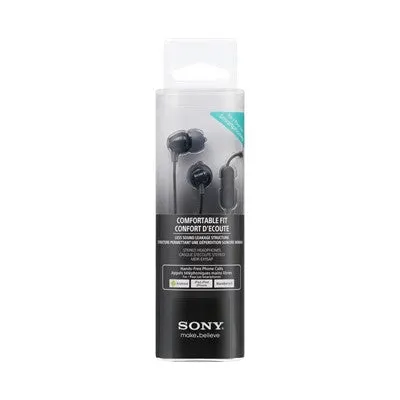Sony In-Ear Wired Headphones with Silicon Earbuds - Black | MDREX15APBCE7