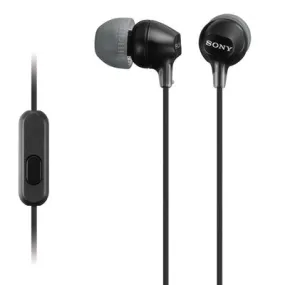 Sony In-Ear Wired Headphones with Silicon Earbuds - Black | MDREX15APBCE7