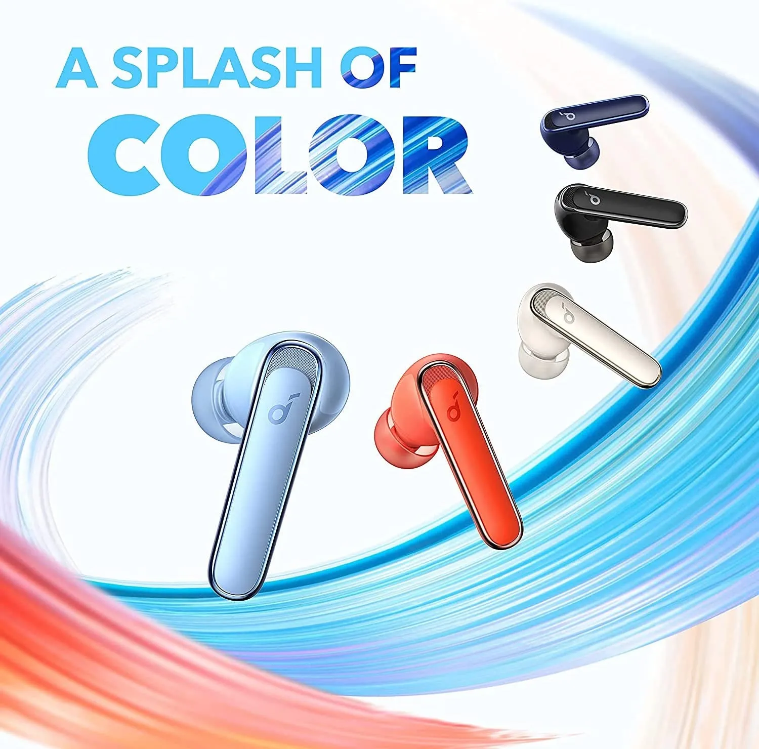 Soundcore by  Life P3 Noise Cancelling Earbuds, Ultra Long 50H Playtime, Fast Charging, Big Bass, Multi-Mode Noise Cancelling, Ai-Enhanced Calls, Wireless Charging, App Control, Bluetooth 5.2