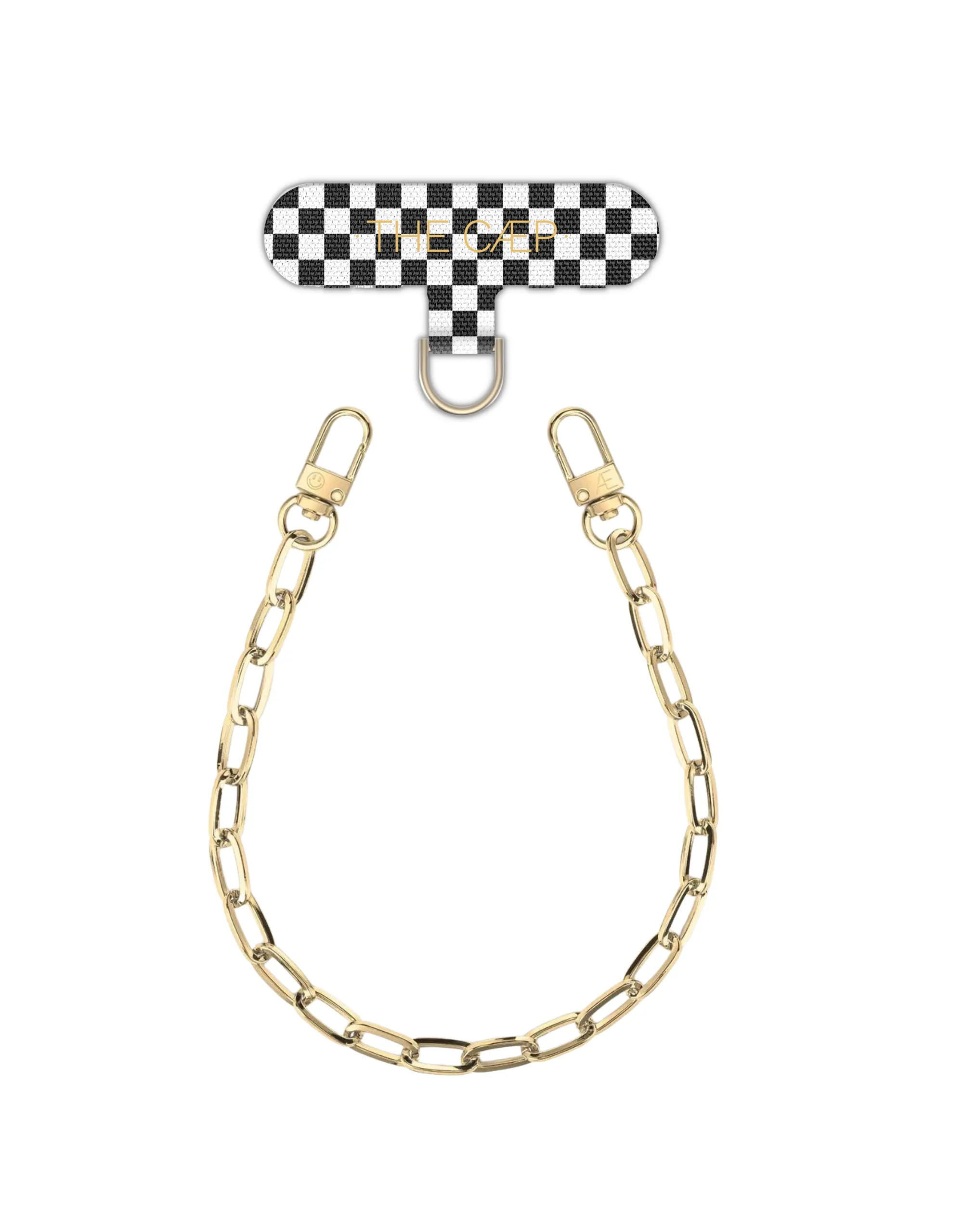 Universal Phone Hitch   Gold Paperclip Wristlet