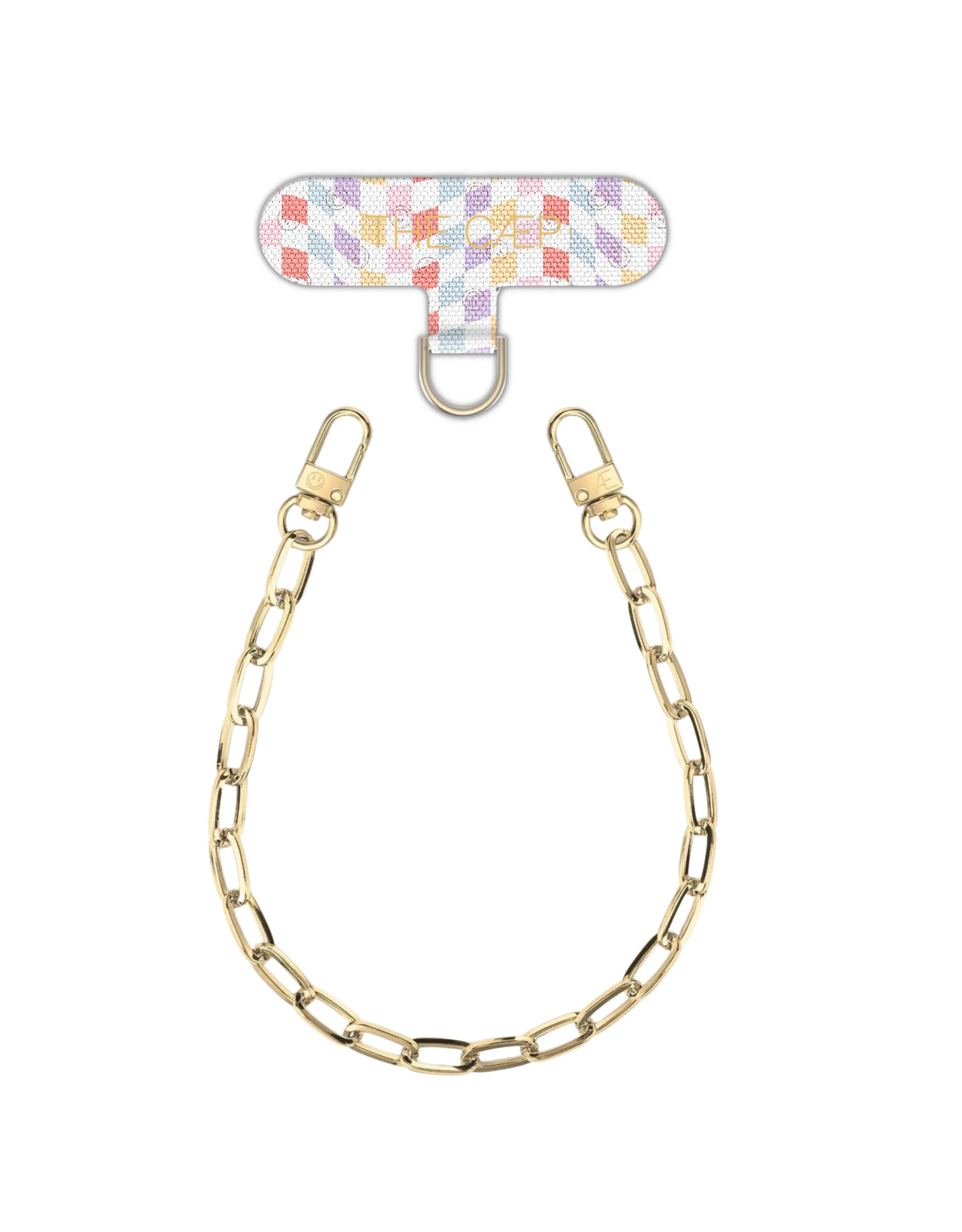 Universal Phone Hitch   Gold Paperclip Wristlet