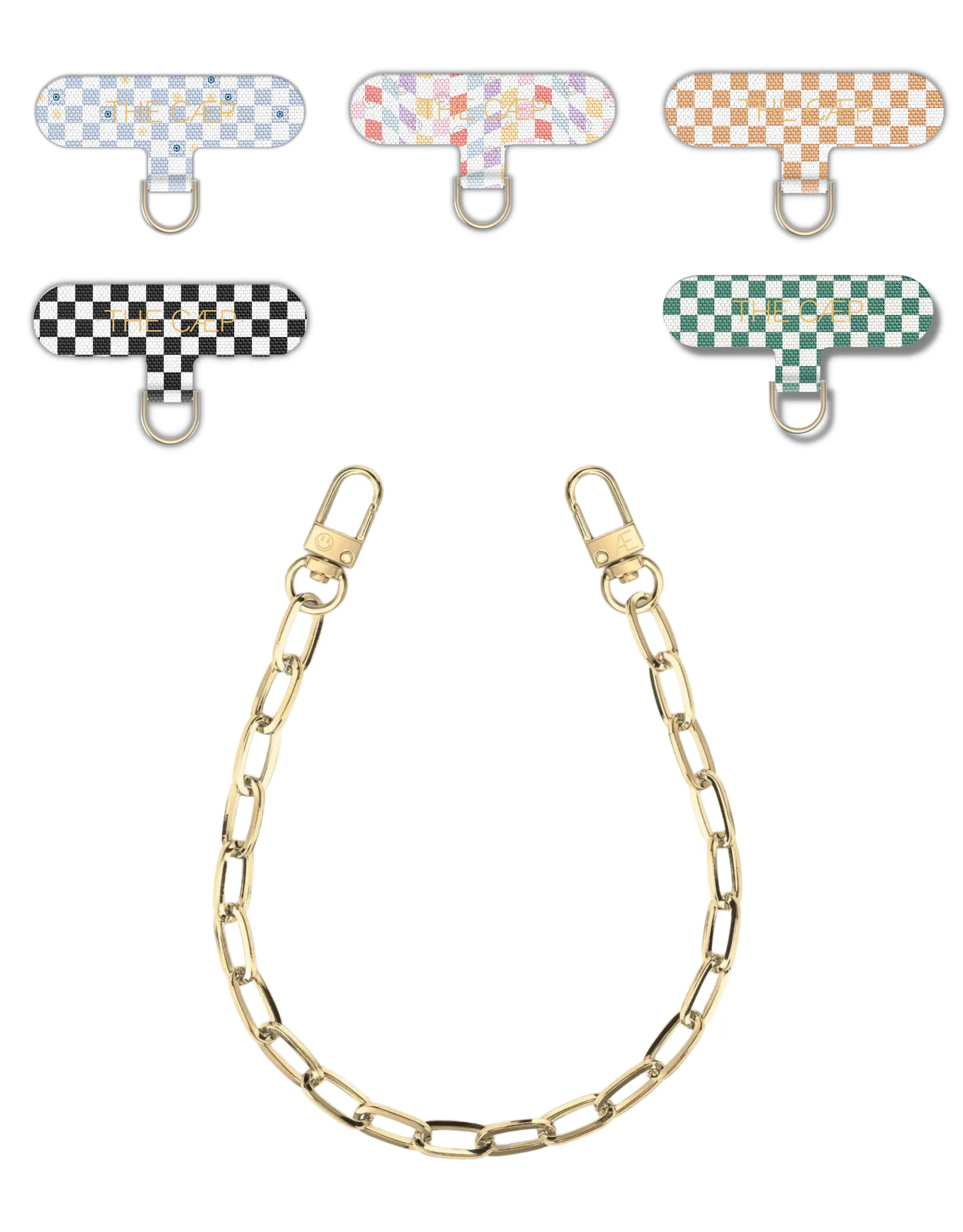Universal Phone Hitch   Gold Paperclip Wristlet