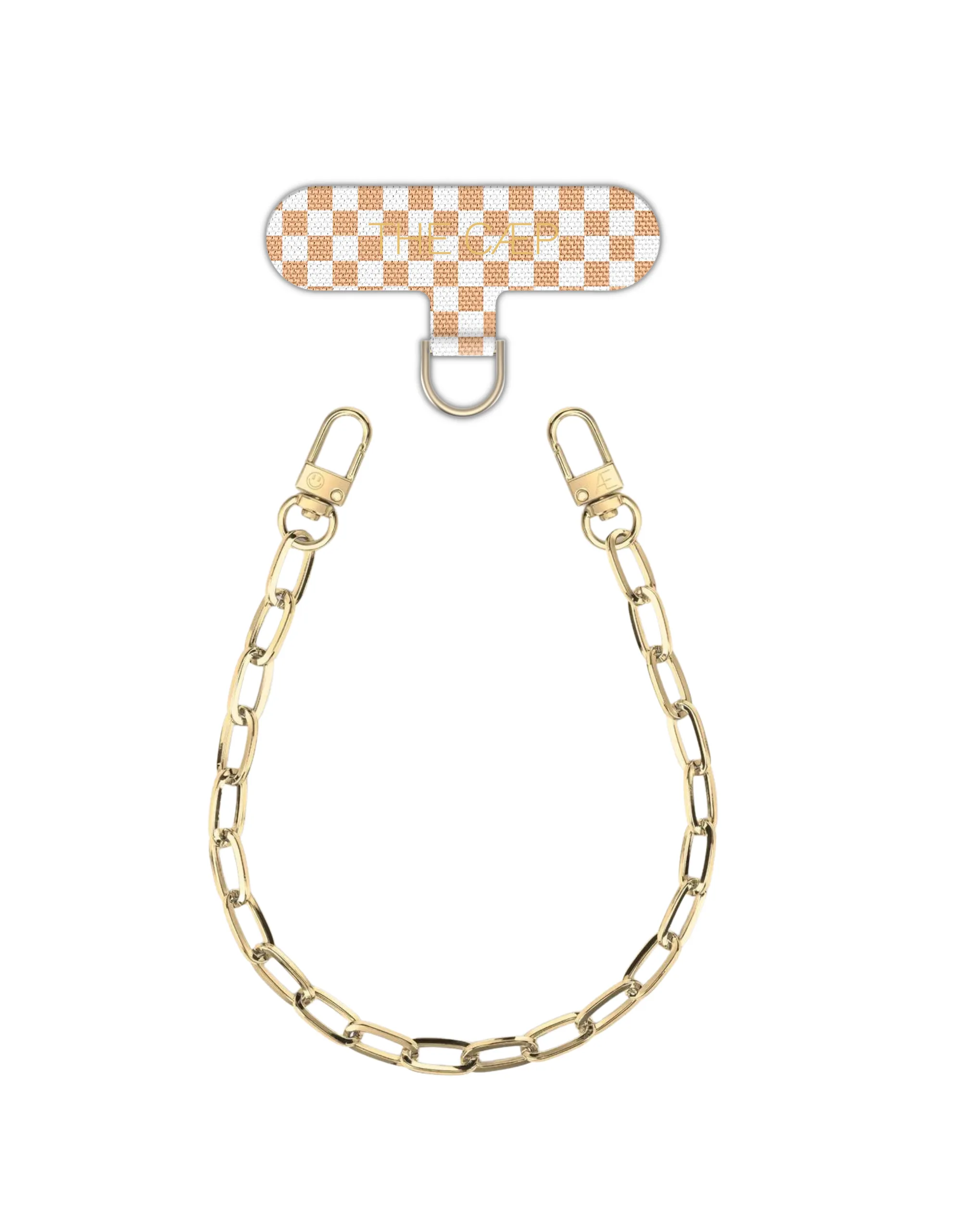 Universal Phone Hitch   Gold Paperclip Wristlet