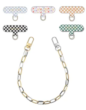 Universal Phone Hitch   Gold/Silver Paperclip Wristlet