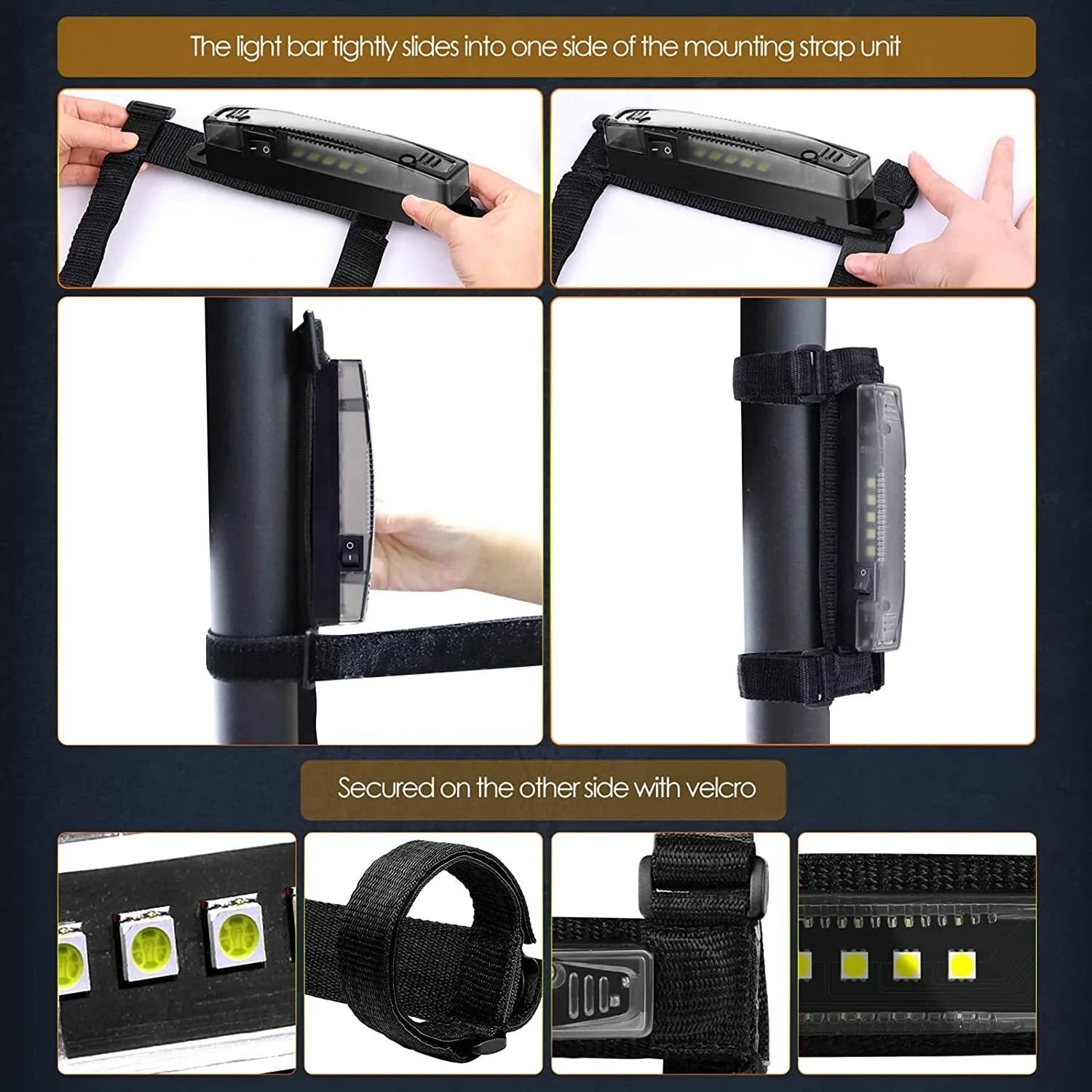 UTV Interior Light Universal Roll Bar Mount LED Light Utility