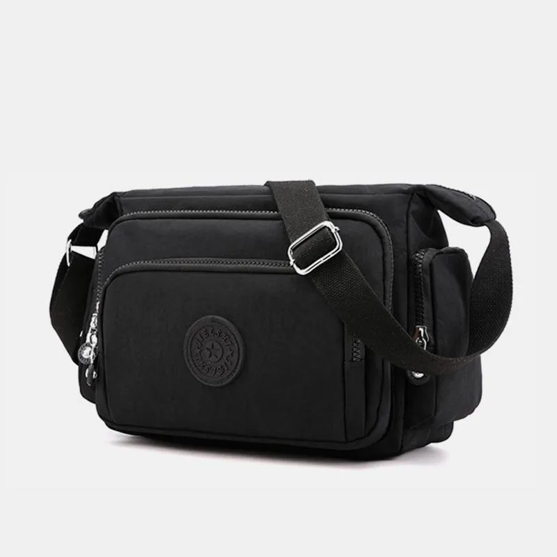 Waterproof Multi-Pocket Solid Crossbody Bag