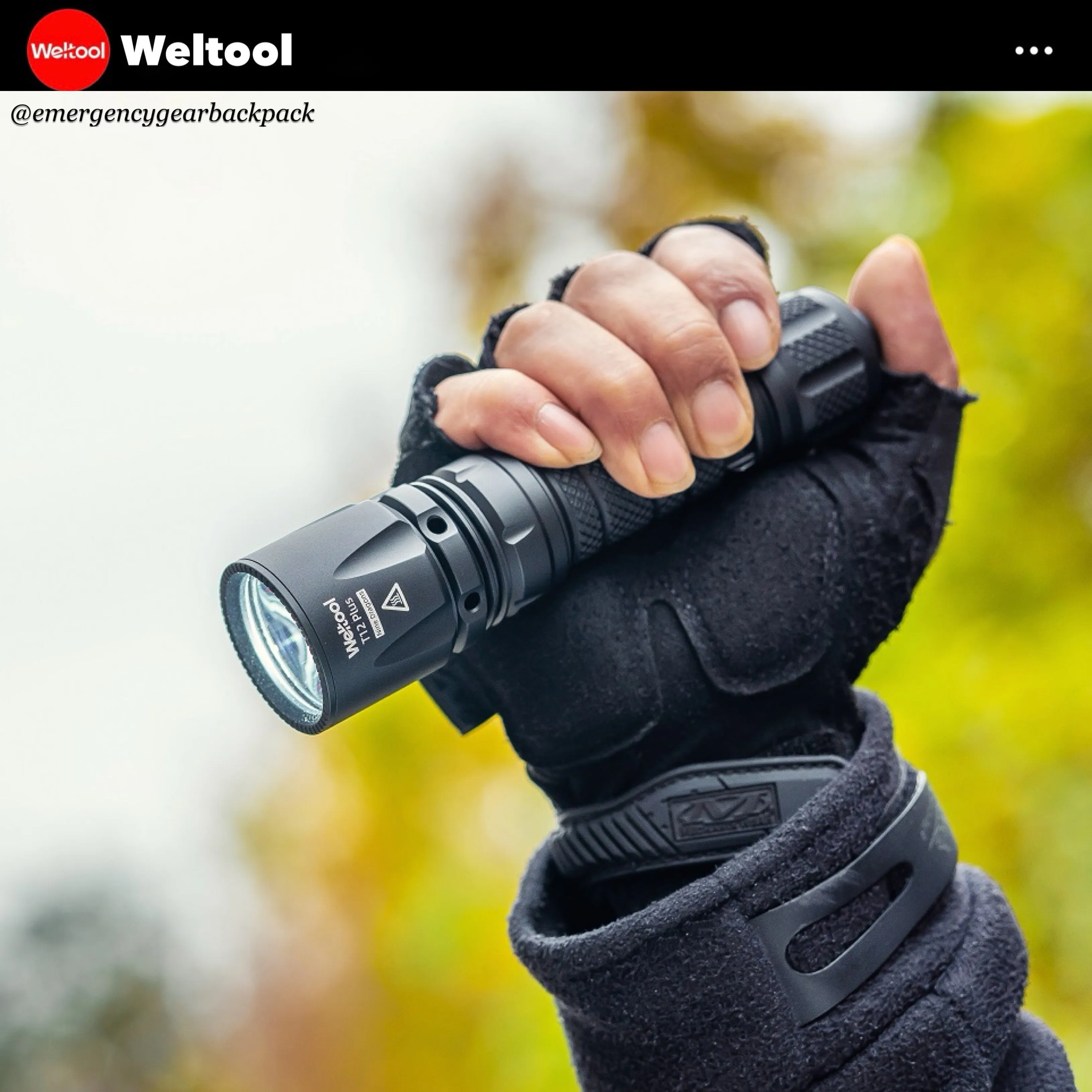 Weltool T12 Plus Nine Dragons 3TAC Tactical Flashlight 2000 Lumens 750M