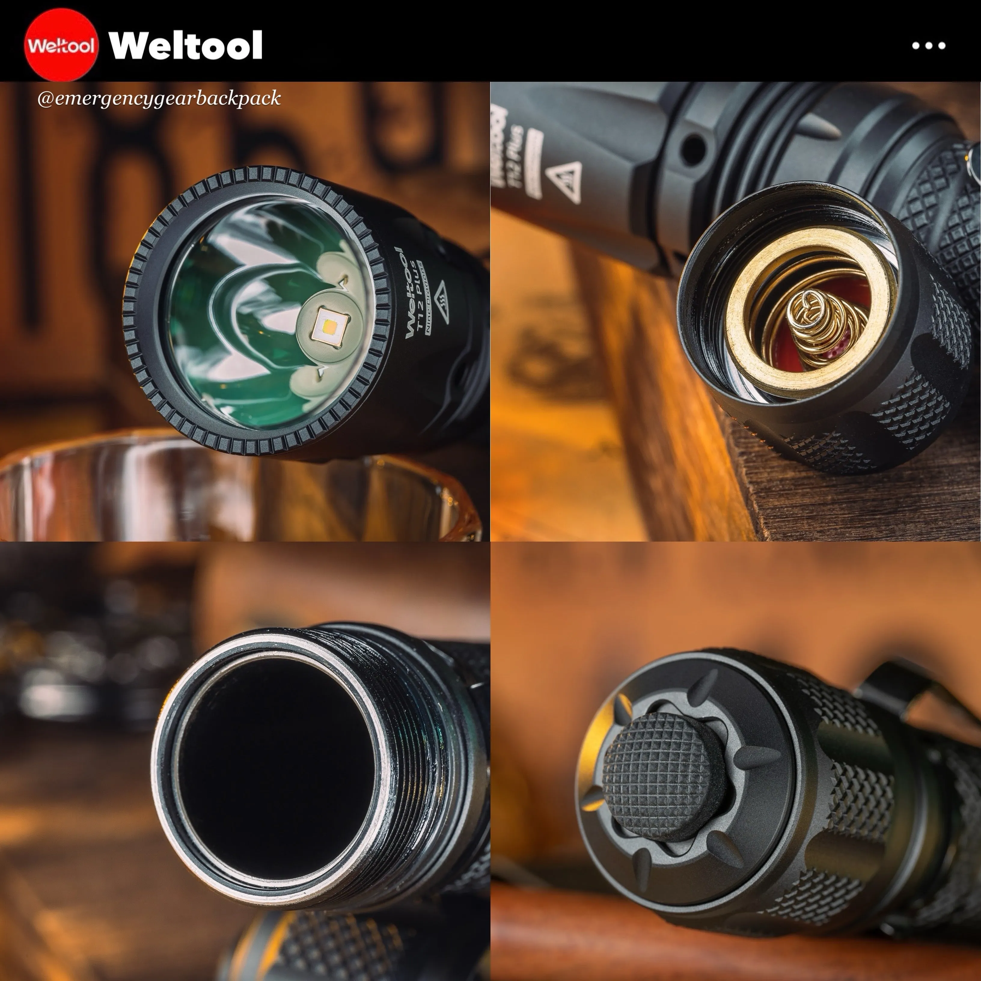 Weltool T12 Plus Nine Dragons 3TAC Tactical Flashlight 2000 Lumens 750M