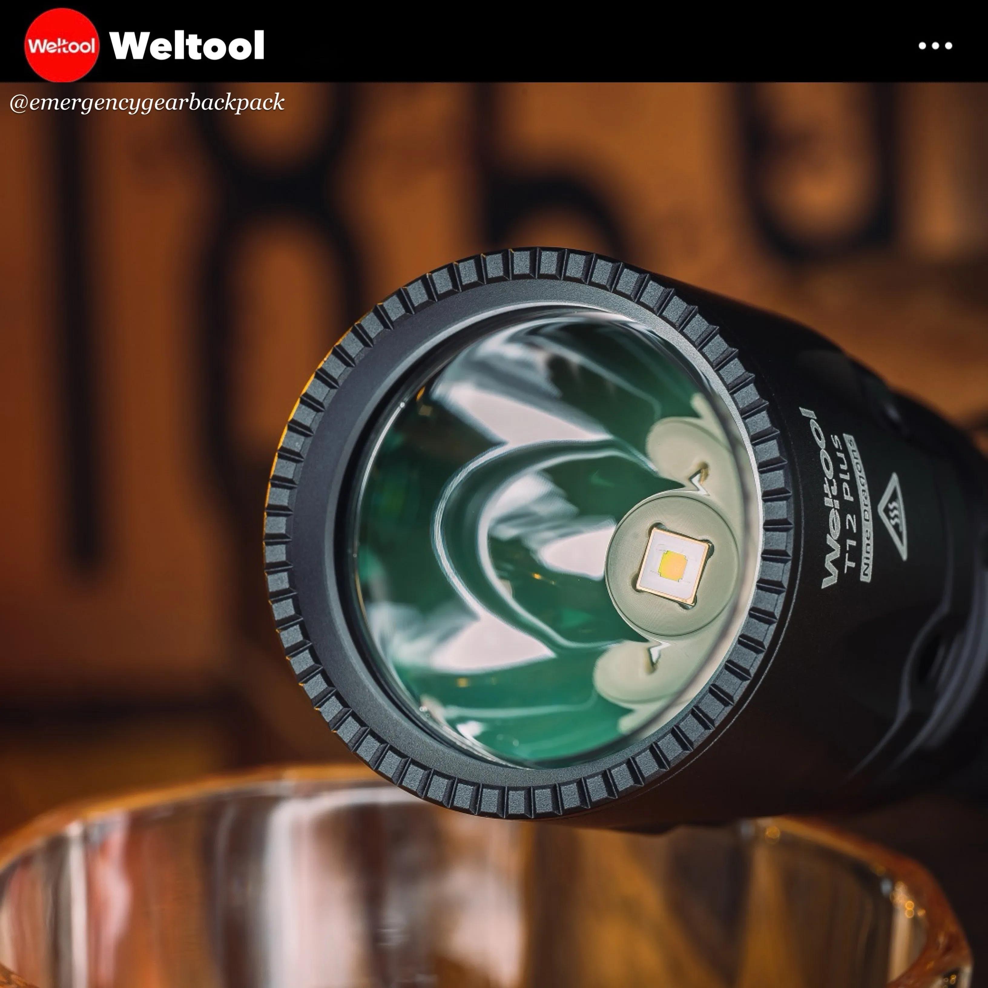 Weltool T12 Plus Nine Dragons 3TAC Tactical Flashlight 2000 Lumens 750M