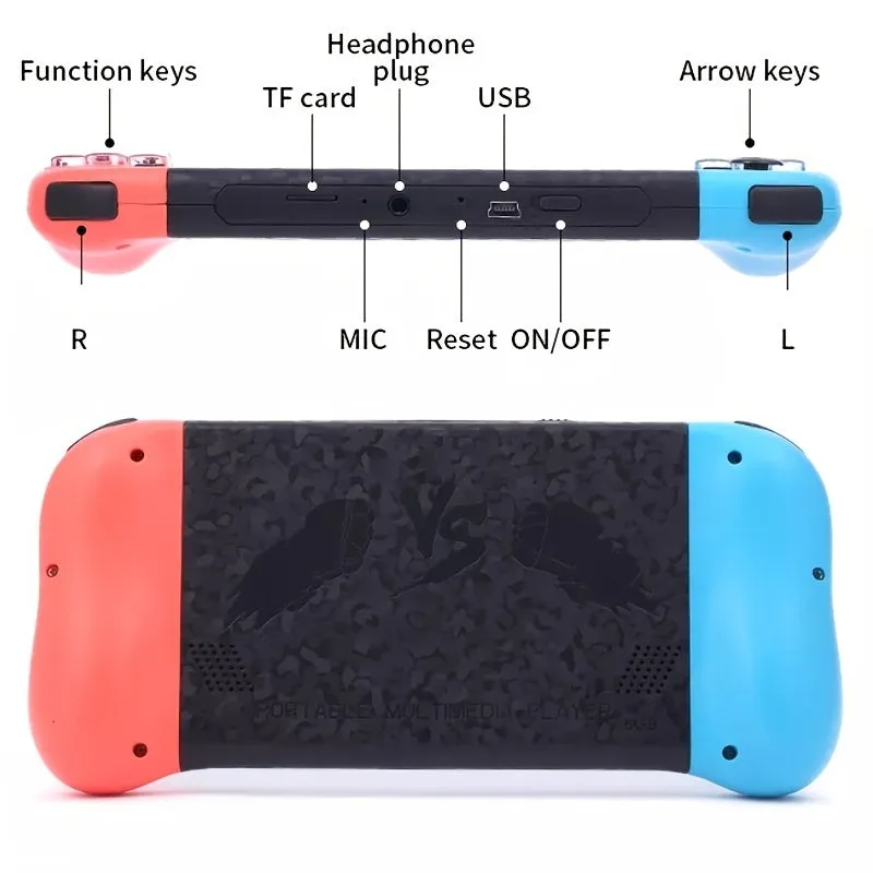 X50 HD Screen Game Console Portable Gamepad 12.95cm Retro Handheld Game Player  HD TV Output For Children Kids Gift