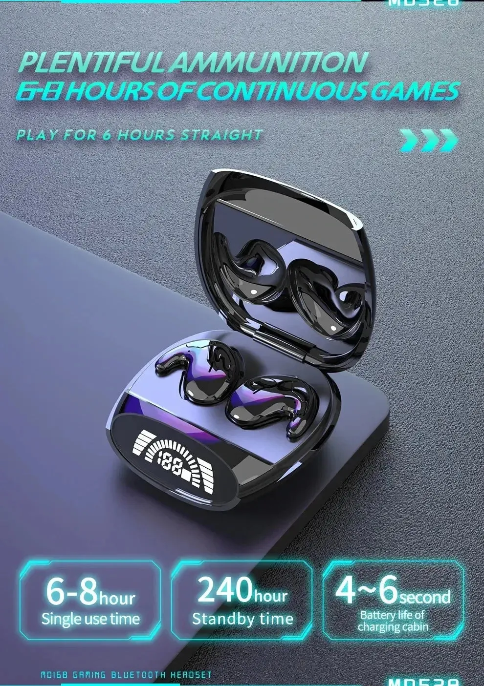 Xiaomi MD528 Sleep Invisible Earbuds Tiny Headphones Noise Cancelling Wireless Headsets Sports Stereo Bluetooth 5.3 Earphone